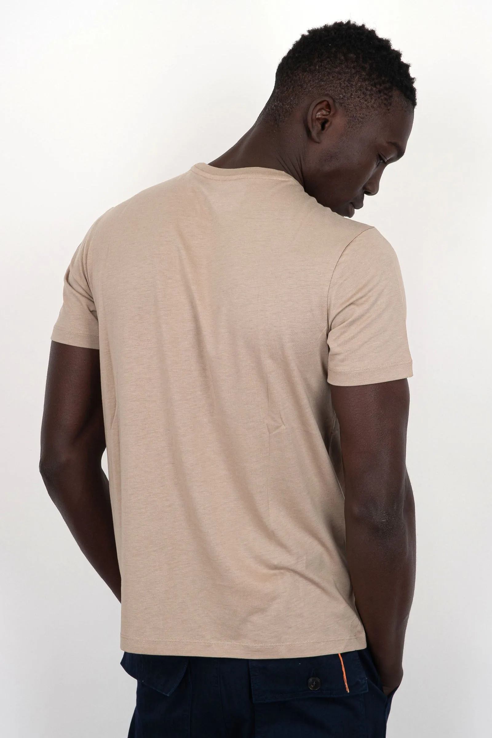 Majestic Filatures T-shirt Girocollo Cotone/Lyocell Sabbia