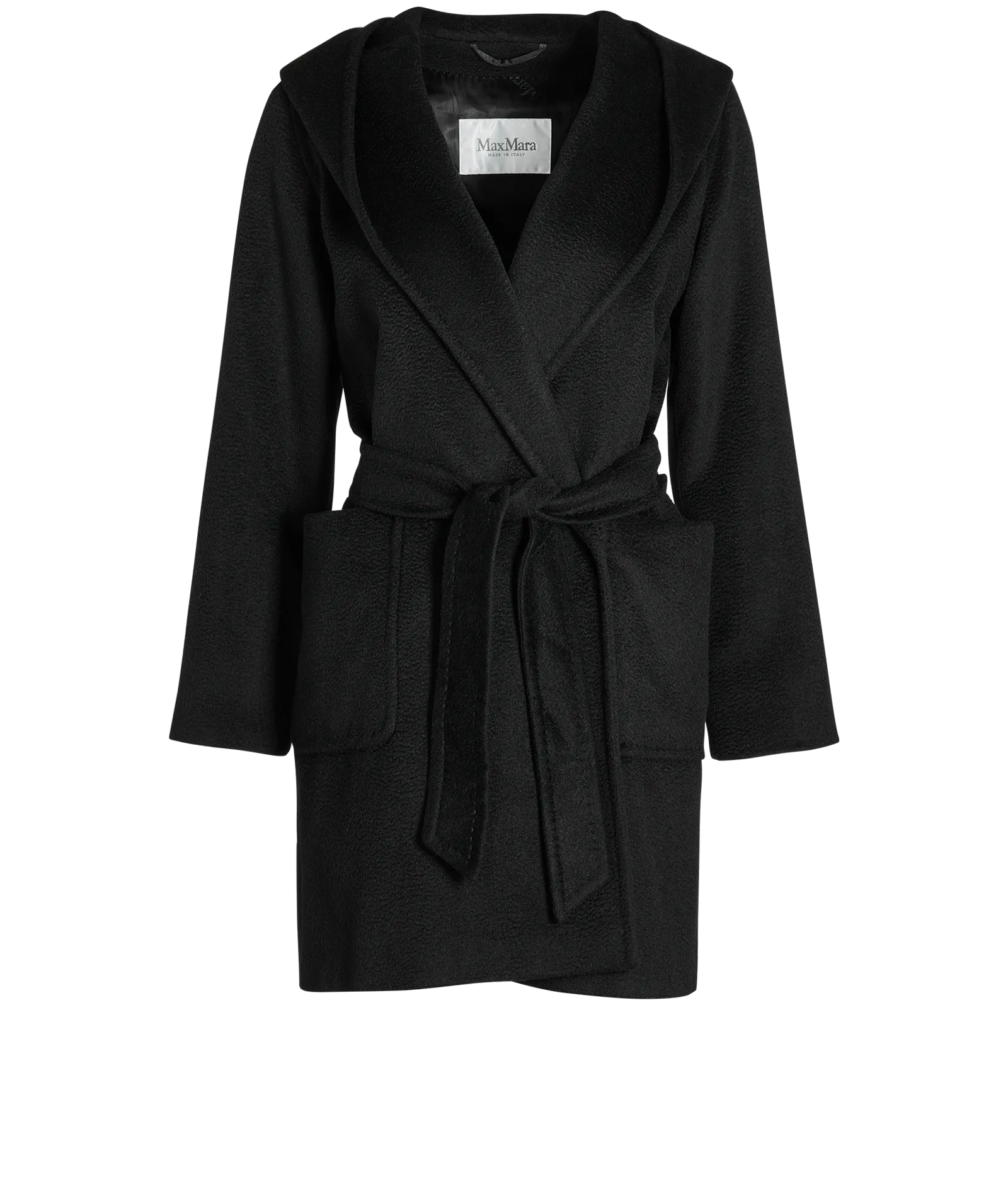 Max Mara Belted Coat With Hood