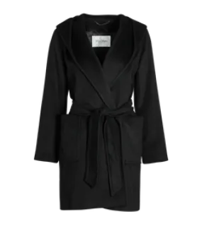 Max Mara Belted Coat With Hood