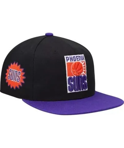 Mitchell & Ness Men's NBA Black/Purple Phoenix Suns Hardwood Classics Snapback Hat