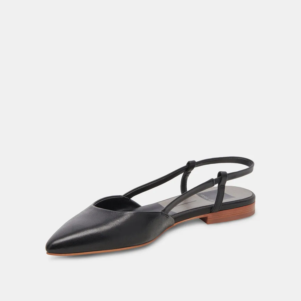 NARAH FLATS BLACK LEATHER– Dolce Vita 6943527862338