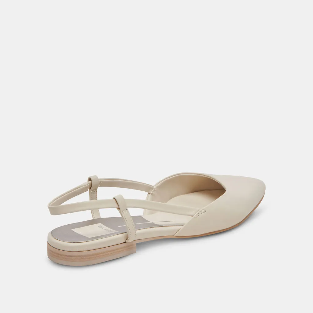 NARAH FLATS IVORY LEATHER– Dolce Vita 6943527731266