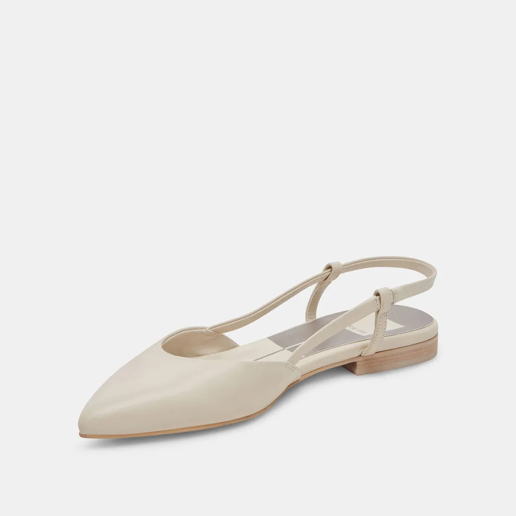 NARAH FLATS IVORY LEATHER– Dolce Vita 6943527731266