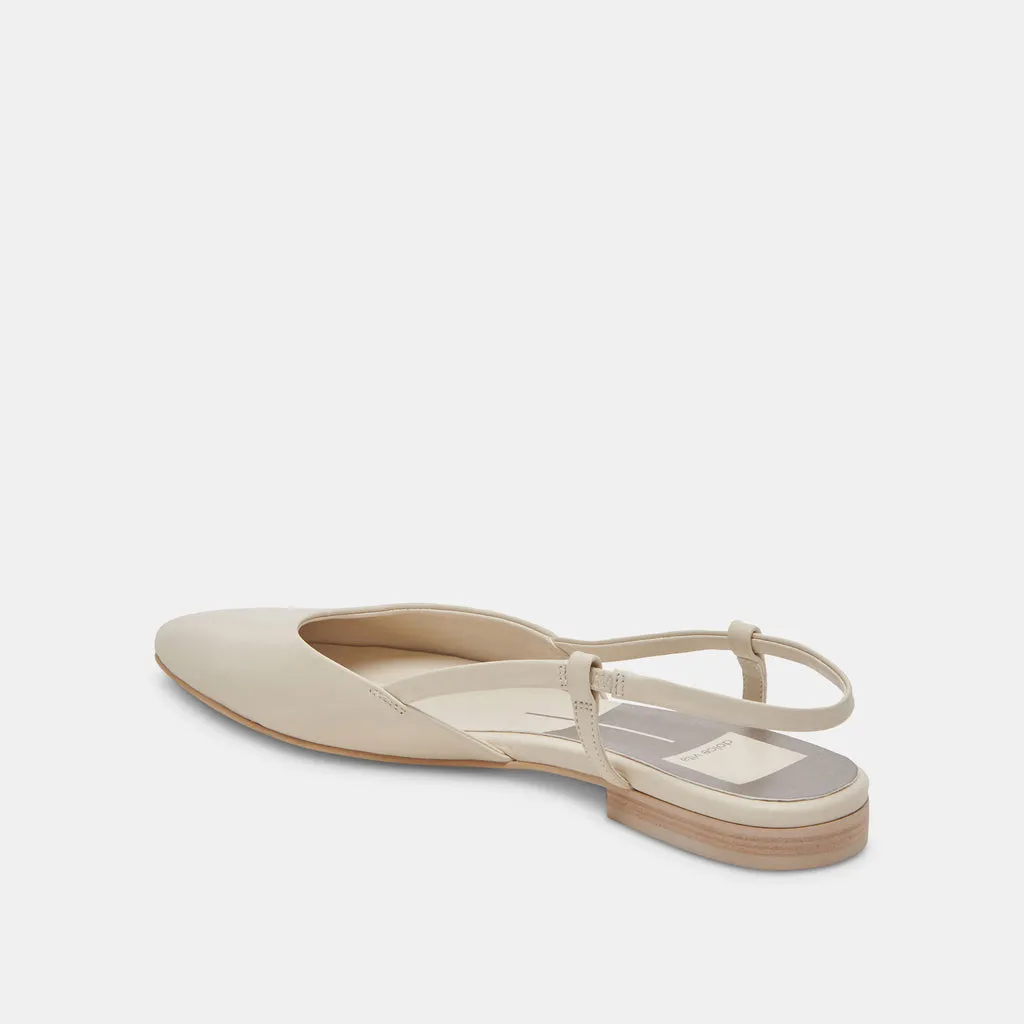 NARAH FLATS IVORY LEATHER– Dolce Vita 6943527731266