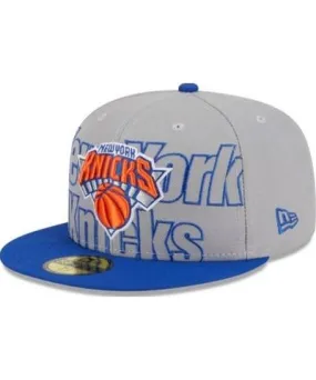 New Era Men's NBA Gray/Blue New York Knicks 2023 NBA Draft Two-Tone 59FIFTY Fitted Hat