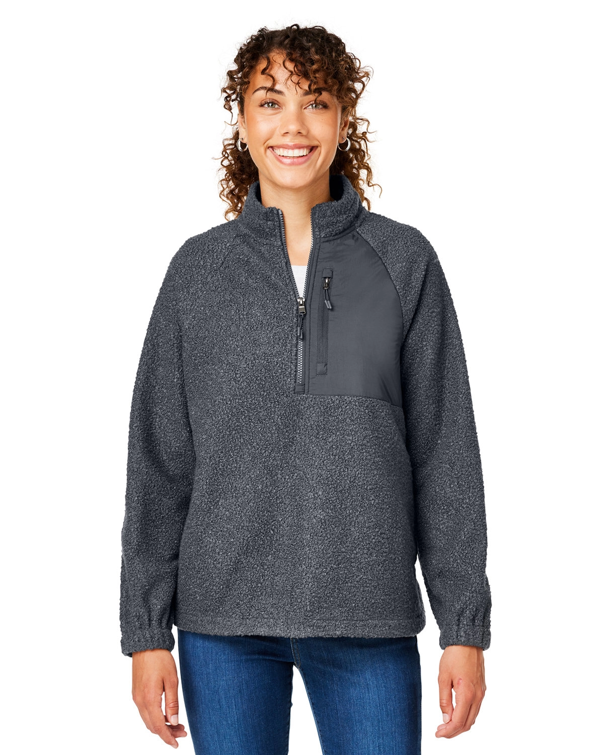 North End NE713W Ladies' Aura Sweater Fleece Quarter-Zip SKU: NE713W