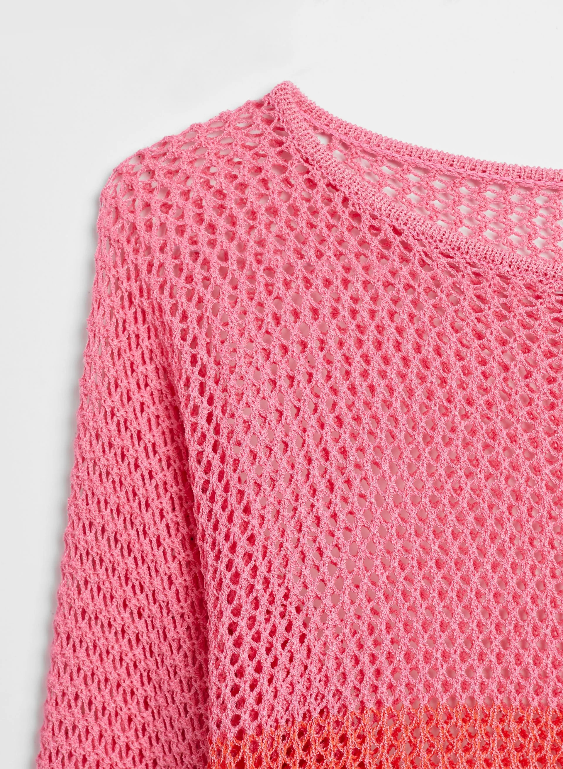 Open Weave Gradient Sweater