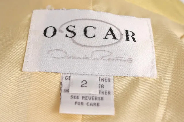 OSCAR DE LA RENTA Gold Leather Jacket