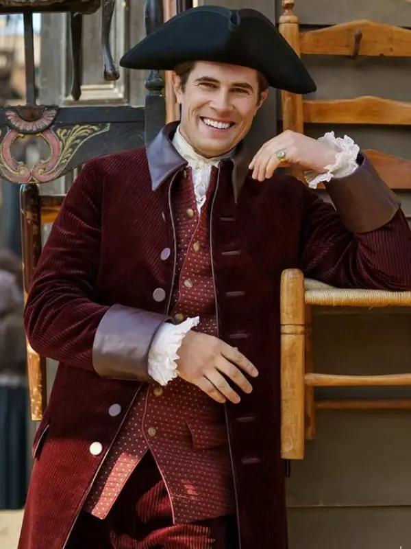 Outlander S07 David Berry Maroon Coat