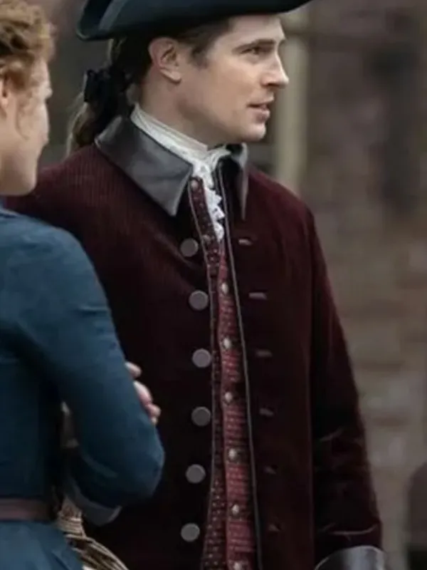 Outlander S07 David Berry Maroon Coat