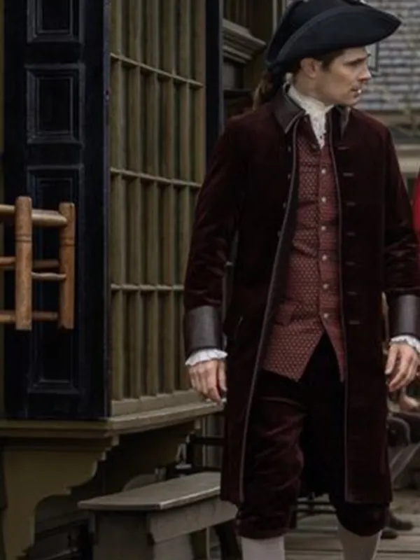 Outlander S07 David Berry Maroon Coat