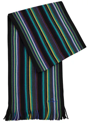 PAUL SMITH Striped-intarsia wool scarf  
                         
                     
                