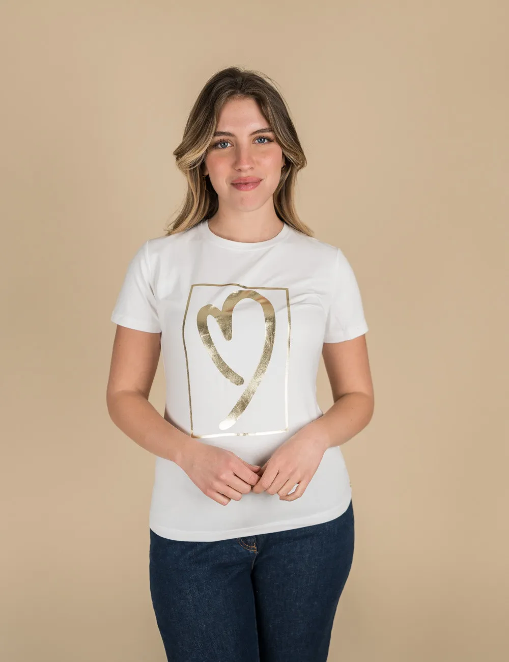 Pennyblack - T-shirt con stampa laminata bianco