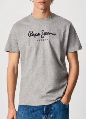 Pepe Jeans Eggo N Retro Logo T-Shirt Grey Marl