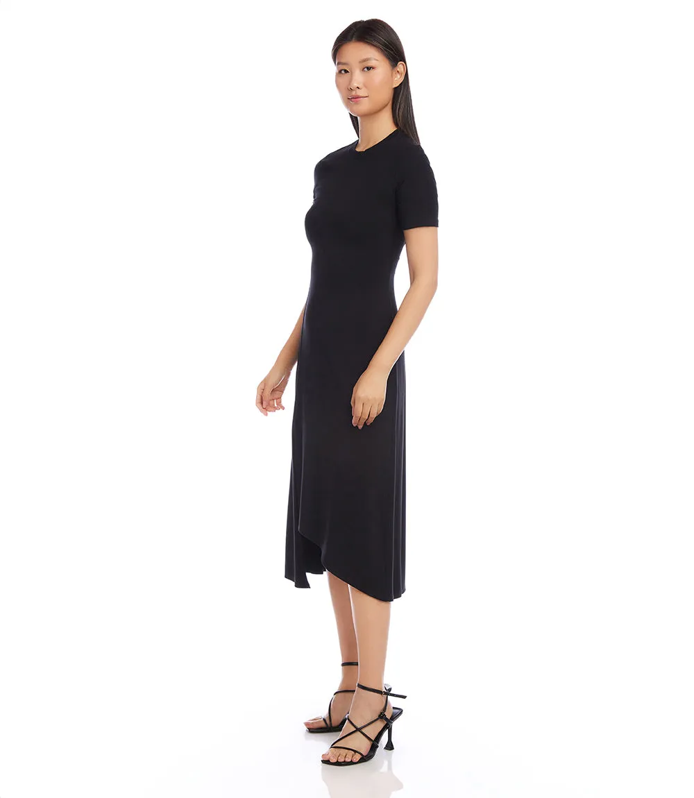 Petite Size Asymmetric Front-Slit Dress