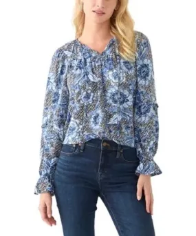 Philosophy Women's Long Sleeve Floral Peasant Blouse