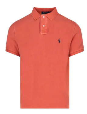 Polo Ralph Lauren Logo Embroidered Straight Hem Polo Shirt