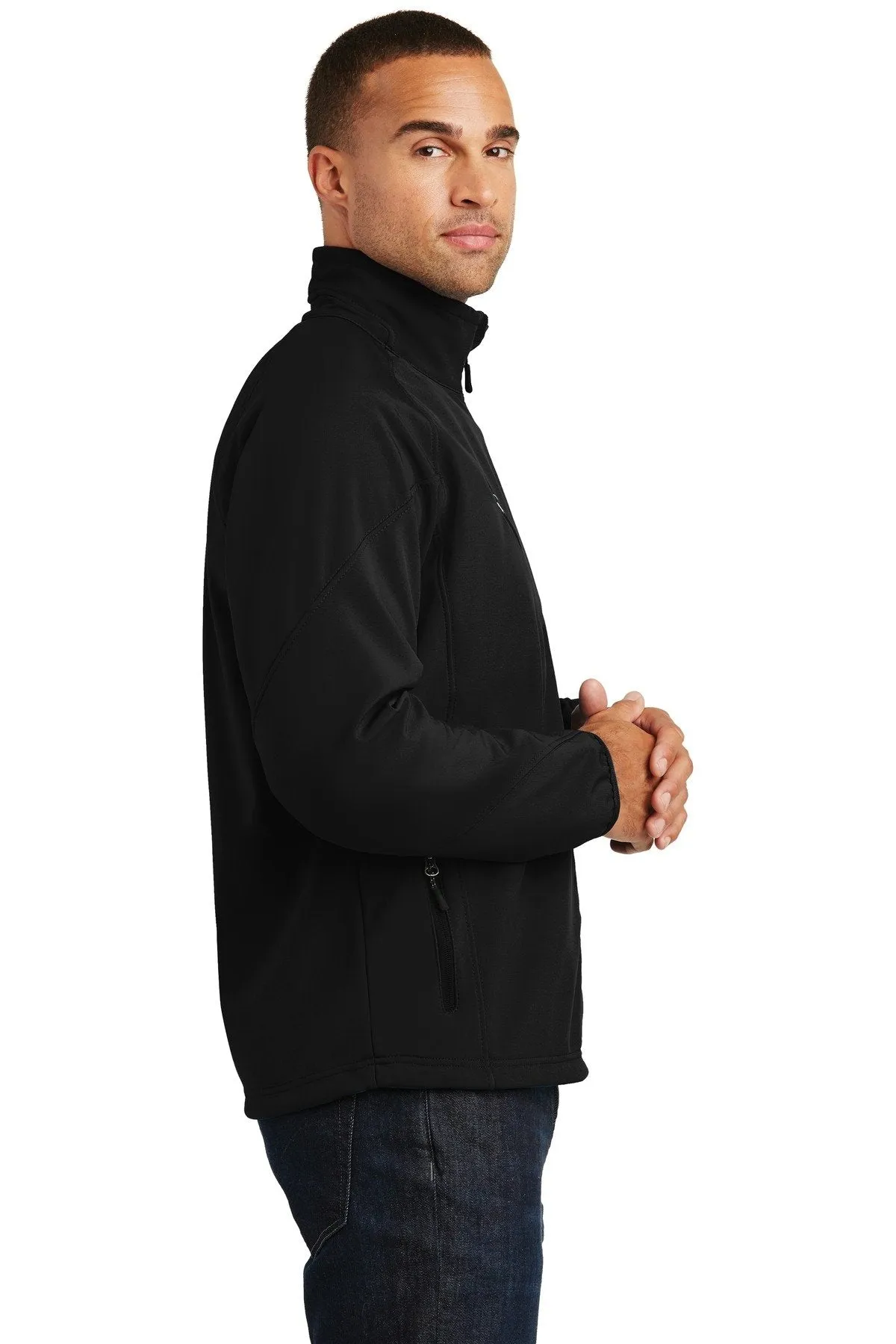 Port Authority Textured Soft Shell Jacket J705 Black