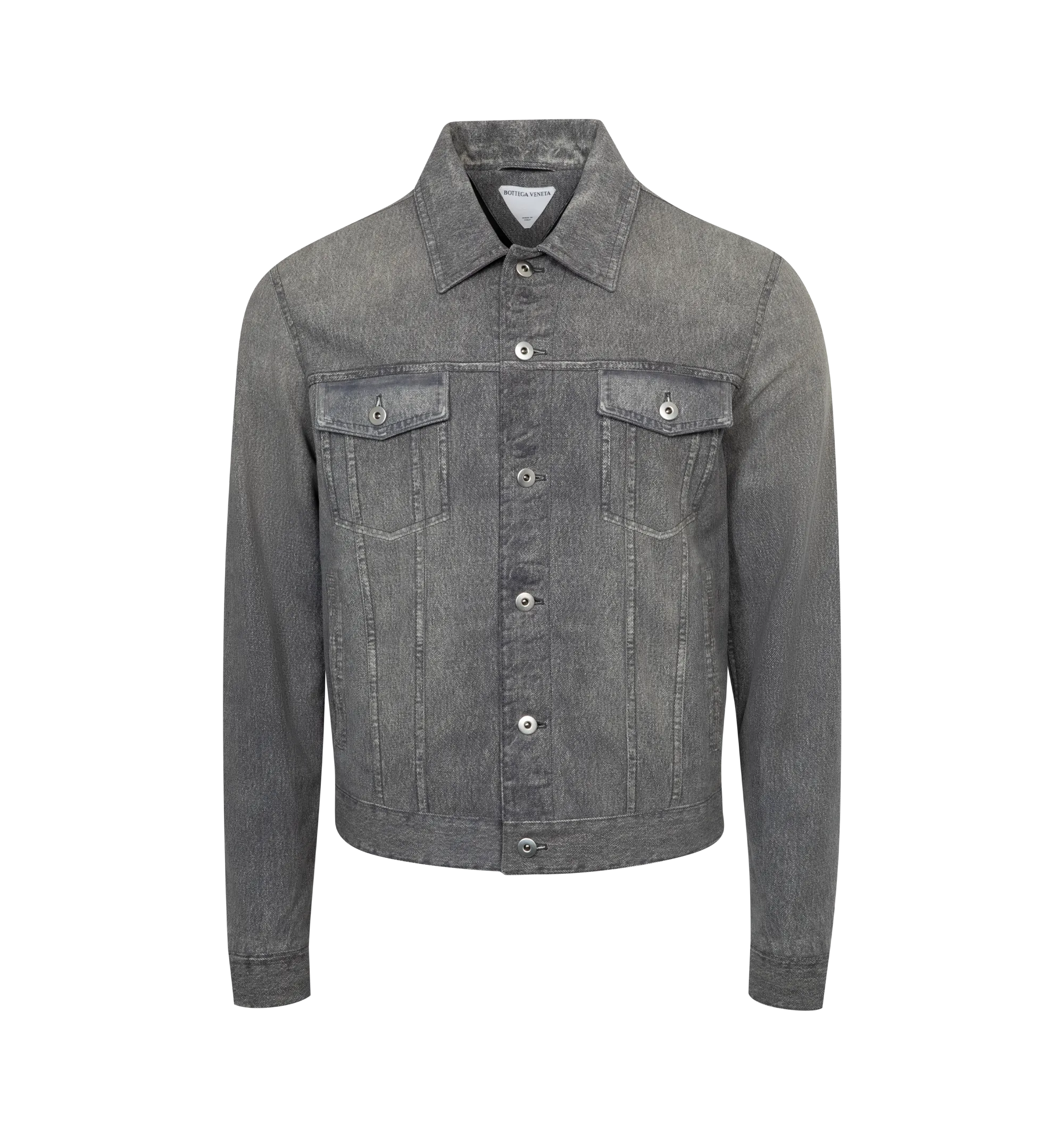 PRINTED LEATHER DENIM JACKET (MENS)