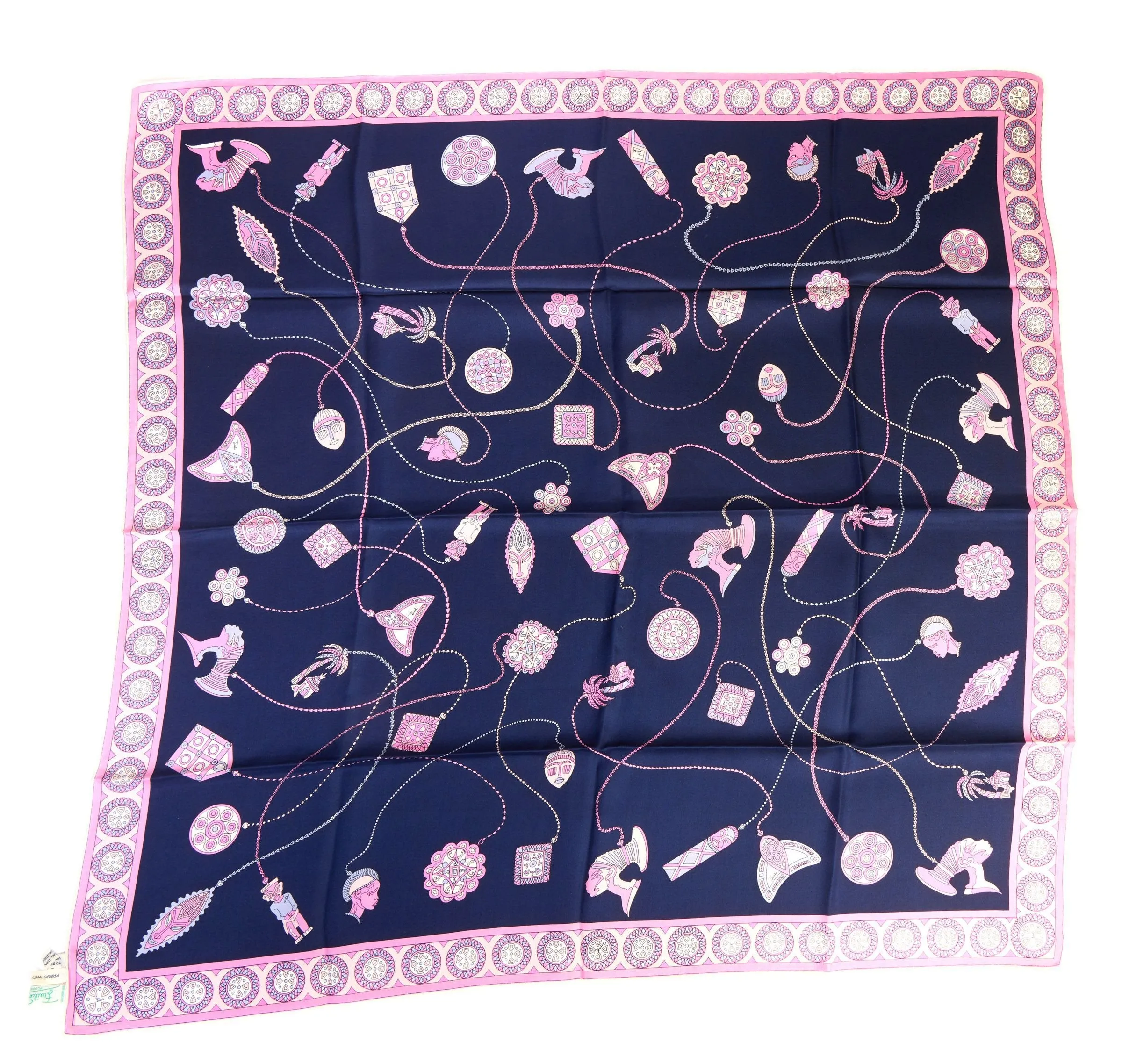 Pucci Navy & Pink Silk Scarf