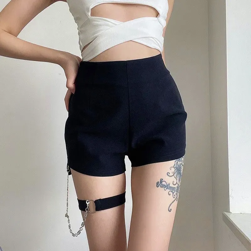 Ring Chain Strap Shorts