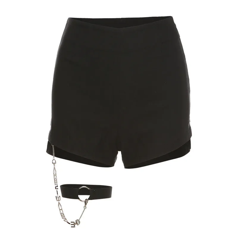 Ring Chain Strap Shorts