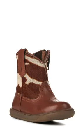 Roper Infant Brown and Cow Print Round Toe Cowboy Boots