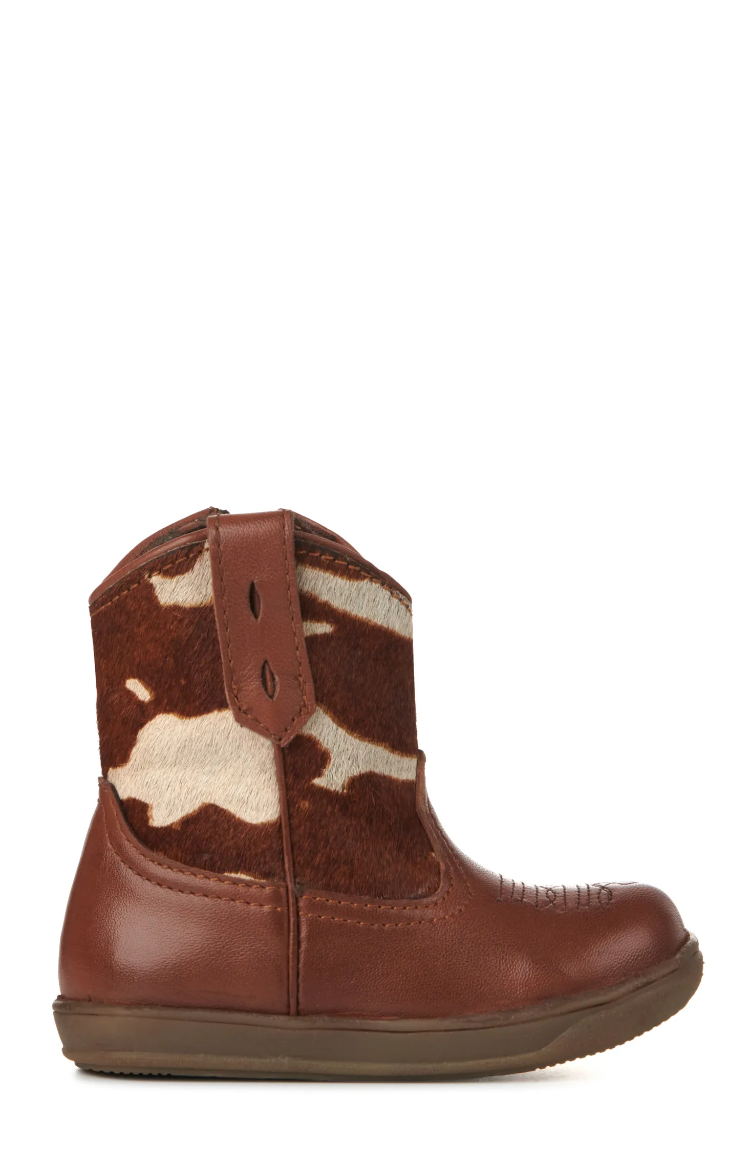 Roper Infant Brown and Cow Print Round Toe Cowboy Boots