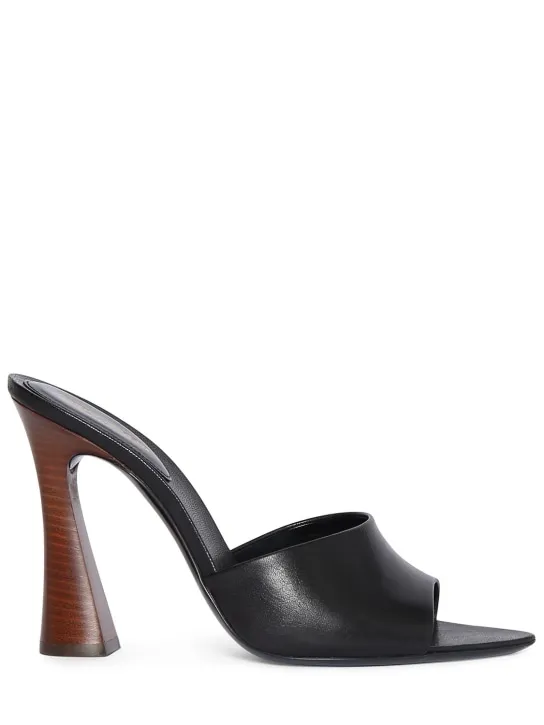 Saint Laurent   105mm Suite leather mule sandals 