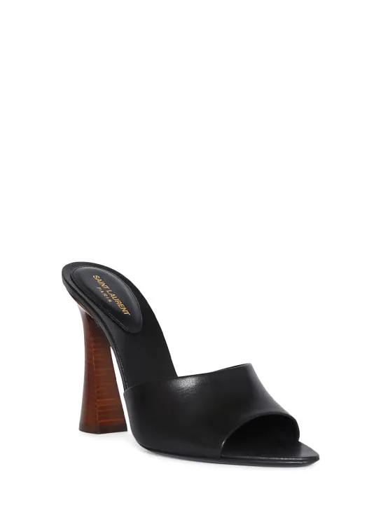 Saint Laurent   105mm Suite leather mule sandals 