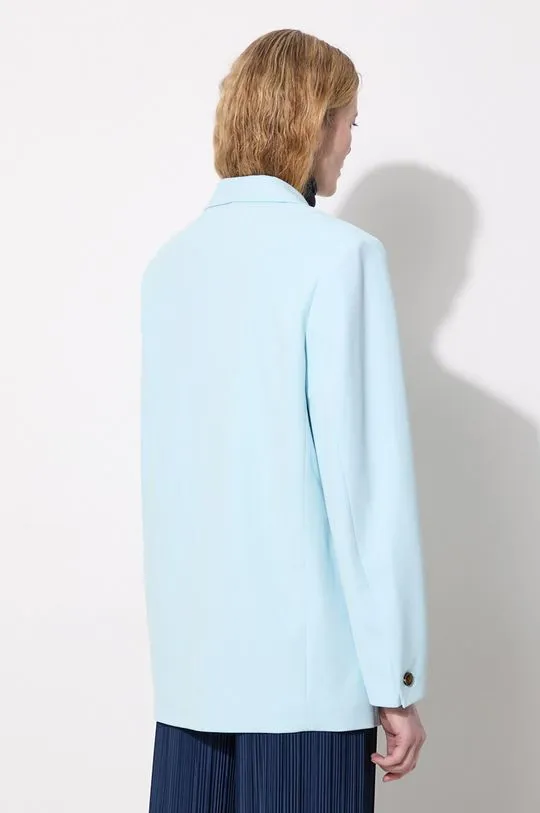 Samsoe Samsoe blazer turquoise color smooth