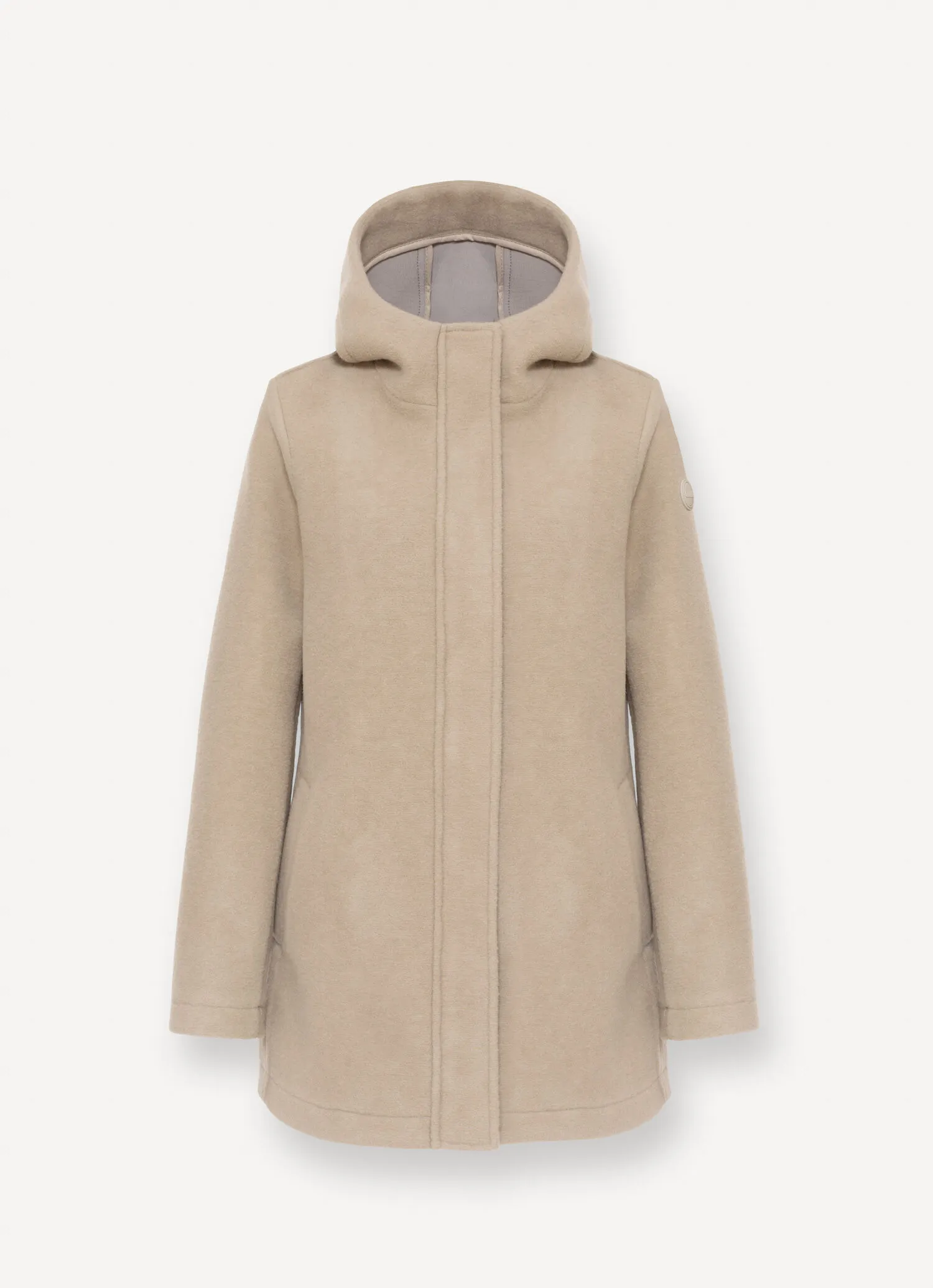 Short wool baize coat-