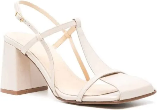 Souliers Martinez Frisia 75mm leather sandals Neutrals