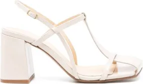 Souliers Martinez Frisia 75mm leather sandals Neutrals