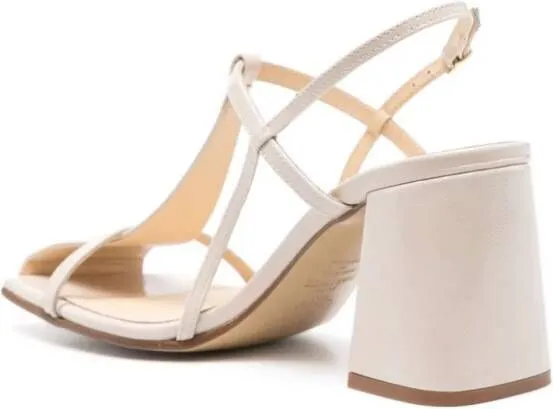 Souliers Martinez Frisia 75mm leather sandals Neutrals