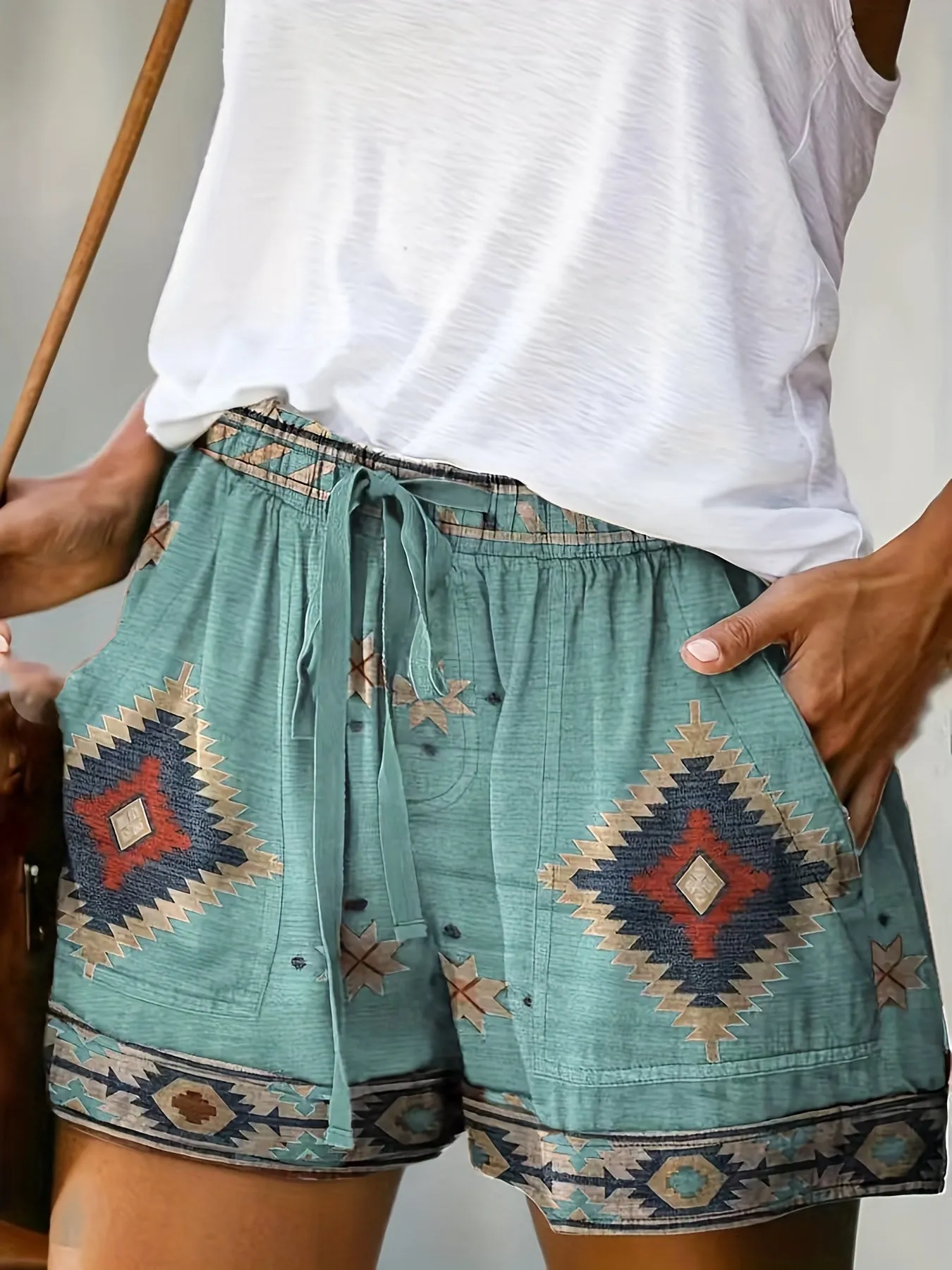 Southwest Shorts Vintage Loose Summer Style with Pockets