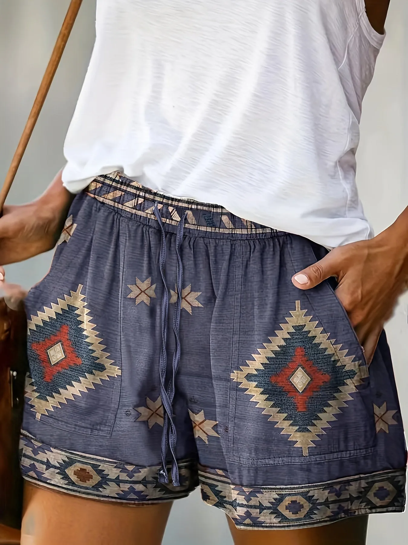 Southwest Shorts Vintage Loose Summer Style with Pockets