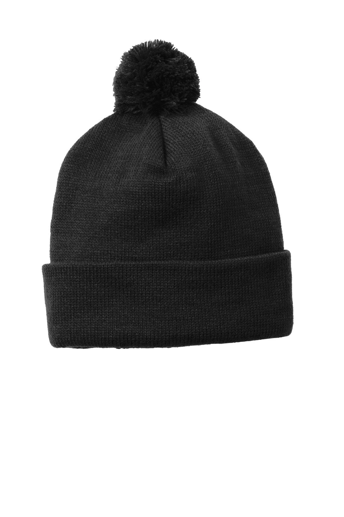 Sport-Tek Solid Pom Pom Beanie STC37 True Navy