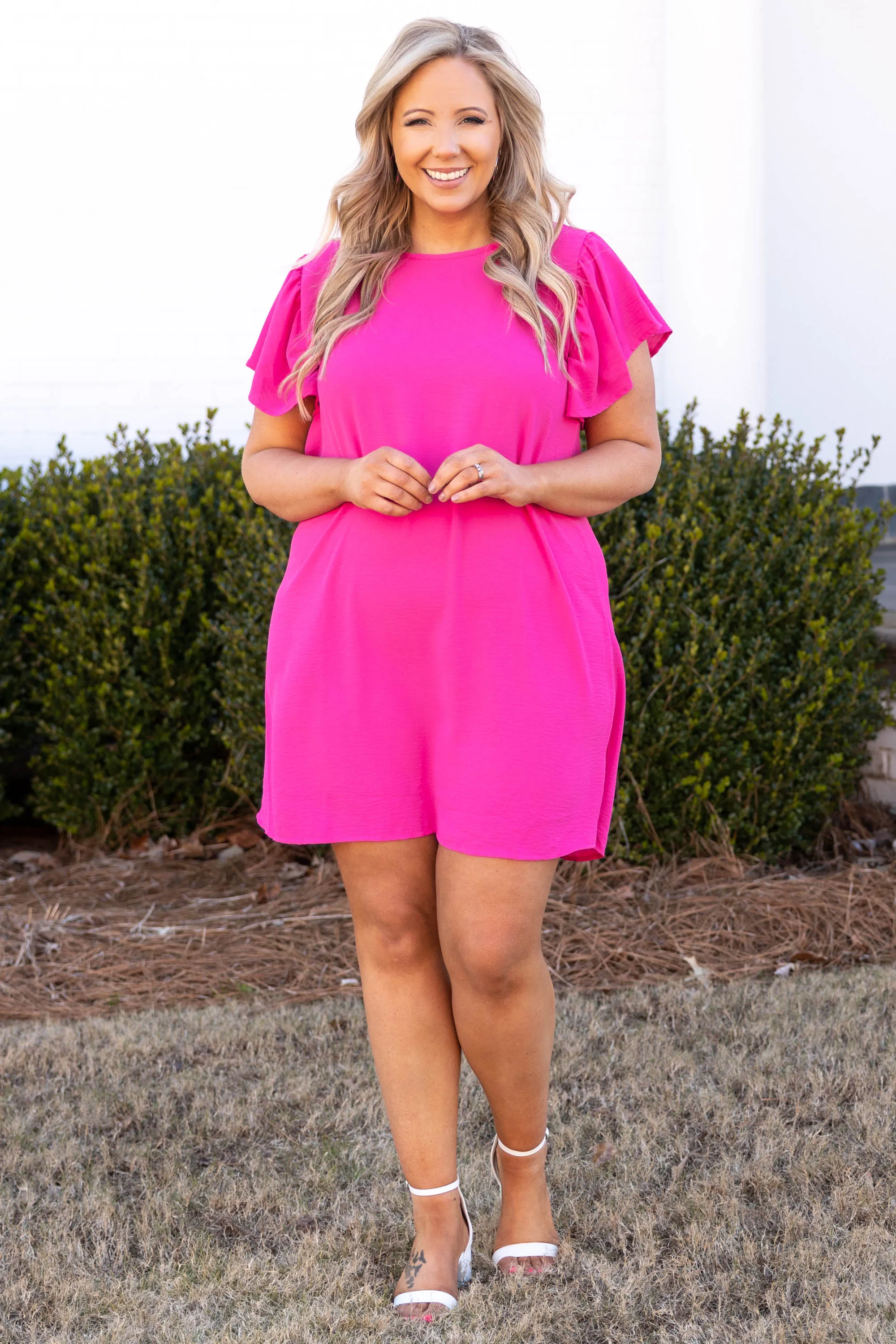 Springtime Craze Dress, Ultra Hot Pink