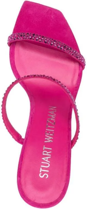 Stuart Weitzman Aleena Royale 100mm suede sandals Pink