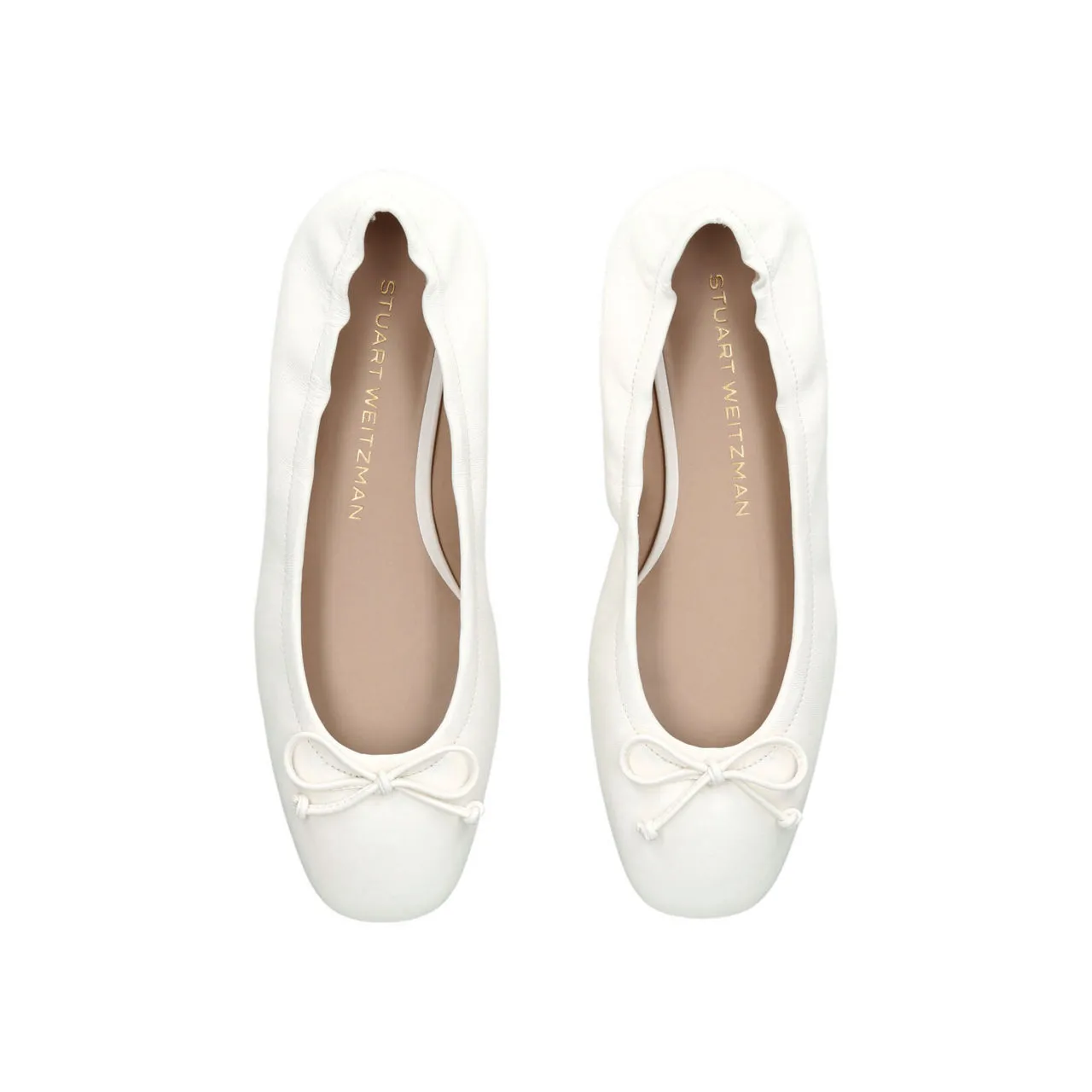 STUART WEITZMAN Bria Ballet Flats - White