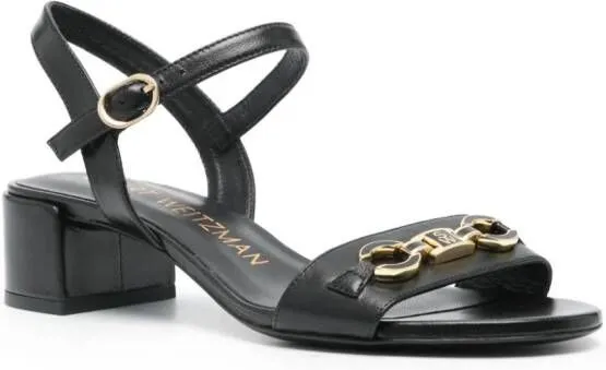 Stuart Weitzman logo-plaque 35mm sandals Black