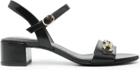 Stuart Weitzman logo-plaque 35mm sandals Black