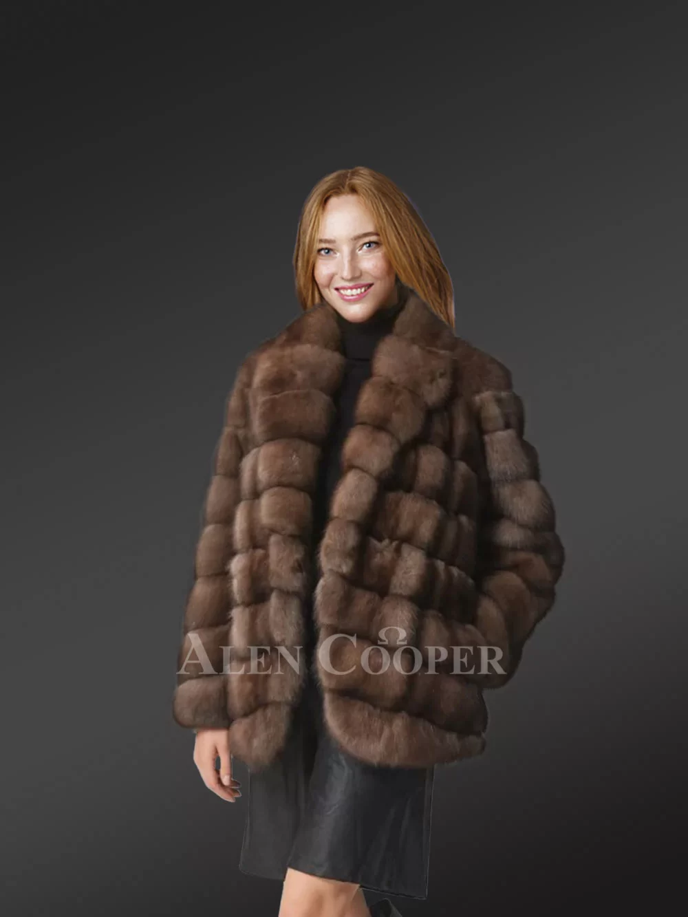 Stylish Sable Fur Coat for Women