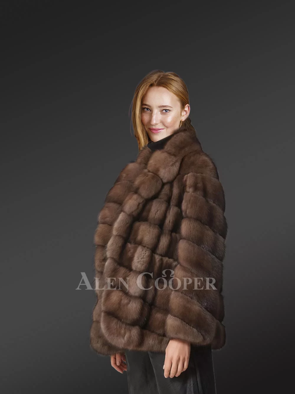 Stylish Sable Fur Coat for Women