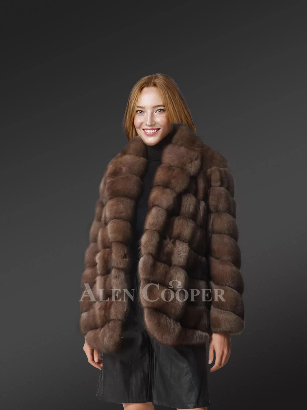 Stylish Sable Fur Coat for Women