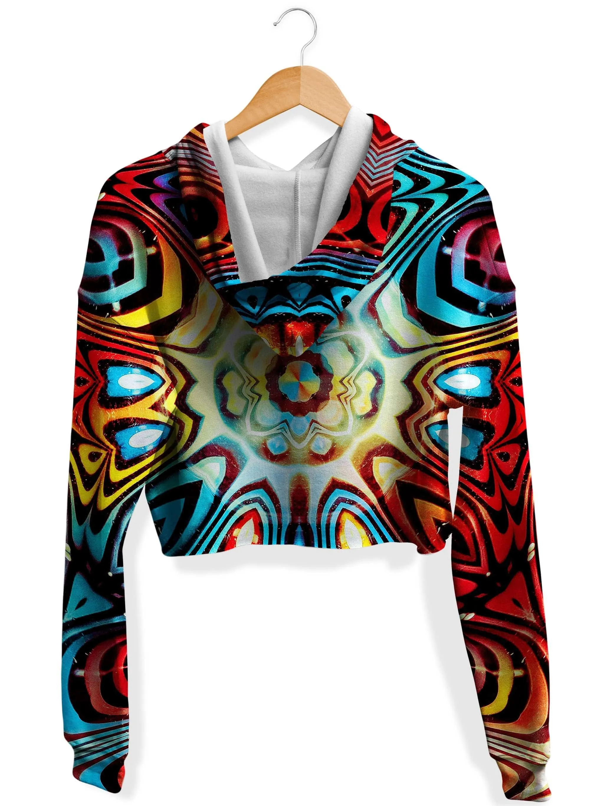 Synaptic Fleece Crop Hoodie