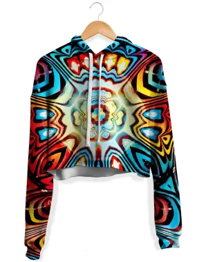 Synaptic Fleece Crop Hoodie