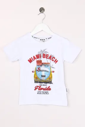 T-shirt Stampa Maggiolone Bianco