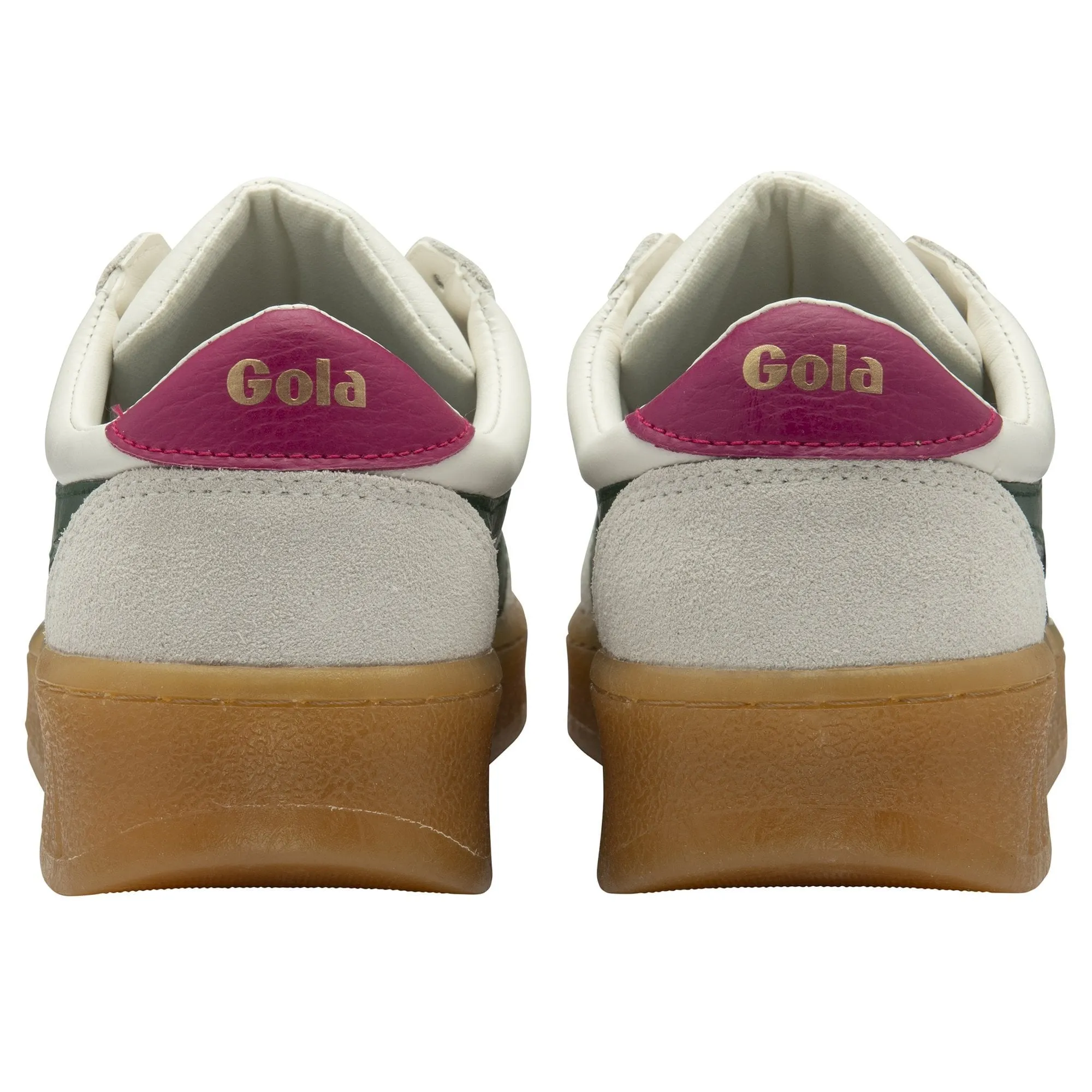 The Grandslam Elite Sneaker - White + Evergreen + Fuchsia + Gum